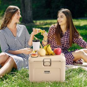 Portable Cooler 16.5 QT Insulated Hard Cooler 23 Can Capacity With Cup Holder