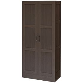 Storage Cabinet w/ Storage Shelves, Pantry Cabinet, Coffee