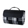 DinePicnic Blanket in Black Plaid by True