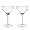 Raye Angled Crystal Martini Glasses Viski