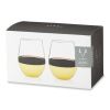 Belmont Dipped Wine Tumblers in Gold Viski