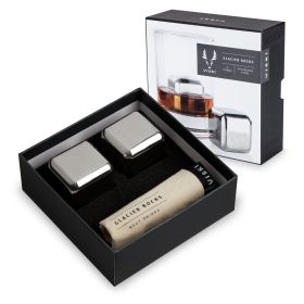 Glacier Rocks Large Stainless Steel Cubes ViskiÂ® (Set of 2)