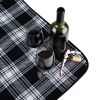 DinePicnic Blanket in Black Plaid by True