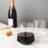 Seneca Crystal Faceted Wine Glasses Viski