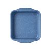 8-Inch Square Nonstick Cake Pan, Aluminized Steel, Blue Speckle