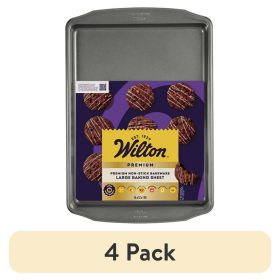 (4 pack) Premium Non-Stick Large Cookie Sheet 16"x12" Sheet Pan Baking Tray, Packaging May Vary