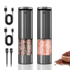 06808603 Salt & Pepper Grinder Set | 95ml Capacity | Rust-Resistant Ceramic Core | Multi-Function Grinder | SUS304 Stainless Steel | LED Lighting | Ty