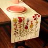 Daisy Embroidered Table Runner 72 Inches Long for Dresser Home Dining Table Décor