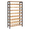 VEVOR 48 Bottle Wine Rack,8-Tier Wine Bottle Holder,Freestanding Floor Display Wine Storage Shelves with Wood Table Top,For Kitchen Pantry, Cellar