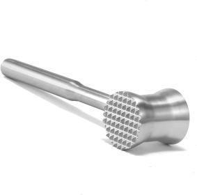 304 Stainless Steel Meat Tenderizer Mallet, Dual Side Meat Hammer Chicken Pounder, Heavy Duty Meat Beater for Steak and Beef