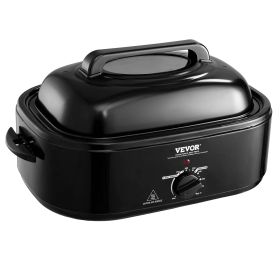 VEVOR Electric Roaster Oven, 24 QT Turkey Roaster Oven with Self-Basting Lid