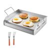 Stainless Steel Griddle, 17x13 inch Universal Flat Top Rectangular Plate, Gas Grill Griddle for BBQ Grill, Teppanyaki