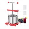 1.6 Gal/6L Fruit Wine Press, 2 Stainless Steel Barrels, Manual Juice Maker