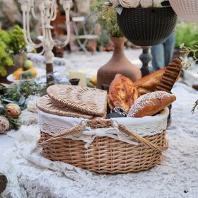 Xemussa 1pc basket with handle cover and detachable lining, cute toy basket for children, gift basket for Halloween, Christmas, Valentine's Day, Easte