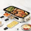 Smokeless Indoor Electric Grill with Removable Non-Stick Plate, 1500W Portable BBQ Griddle, Dishwasher Safe, Hot Pot Cooking, Kitchen Essential