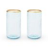 Aqua Bubble Glass Tumbler Set by Twine