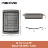 Bakeware 14.75 x 10.75 Inch Nonstick Roaster with U-Rack, Dishwasher Safe and Oven Safe to 450°F, Gray