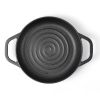HAWOK Cast Iron Bread Cloche, Dia.7.8inch/20cm, Sourdough Baking Pan Pre-seasoned Black