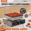 Dutch Pancake Maker, 9PCS 76mm Diameter Dorayaki Baker Machine, 850W Commercial Electric Poffertjes Grill, Non-stick Stainless Steel