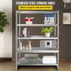 Stainless Steel Shelves 48x18.5 Inch 5 Tier Adjustable Shelf Storage Unit Stainless Steel Rack Shelving Heavy Duty Shelving for Kitchen Commercial Off