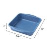 8-Inch Square Nonstick Cake Pan, Aluminized Steel, Blue Speckle