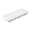 Set of Two Stacking Ice Cube Trays, Easy release, 16 Cubes Each, BPA-Free, White, 4 Count