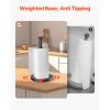 Paper Towel Holder Countertop, Stainless Steel Kitchen Paper Towel Stand with Weighted Base and Suction Cups, Non-slip Countertop Kitchen Paper Roll H