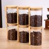 6 PCS glass storage jars for storing coffee, candies, seasonings, and tea leaves