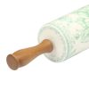 Agatha Ceramic Rolling Pin with Olivewood Handles, Green