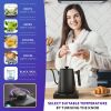 Electric Gooseneck Kettle, 0.9L. Black Auto Shut-off Electric Kettle with Temperature Control. 1200W Rapid Heating Coffee Kettle. 100% Stainless Steel