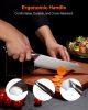 VEVOR Kitchen Knife Set, 5 Piece High Carbon Stainless Steel Sharp Knife Set, Durable and Rust-Resistant, Professional Kitchen Cutlery with Ergonomic