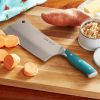 Pioneer Signature Stainless Steel Cleaver Knife, 7 inch, Teal