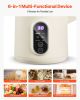 6-in-1 Nut Milk Maker, 20 oz Soy Milk Maker Machine with 6 Blades, for Homemade Oat, Nut, Soy, Juice, Plant-Based and Non Dairy Beverages with High-Te