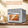 27.5QT 6-in-1 Air Fryer Toaster Oven Dropdown-Door 6-Slice Countertop Convection Oven for Air Frying, Baking, Roasting, Broiling & Grilling, 1600W, Sl