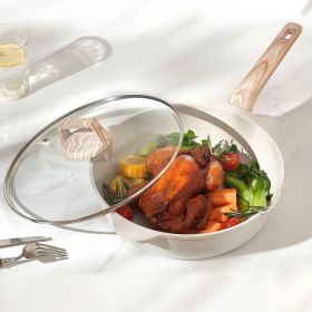 19 Piece Pots And Pans Set Granite Nonstick Kitchen Cookware Induction White