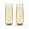 Starlight Stemless Champagne Flute Set Twine