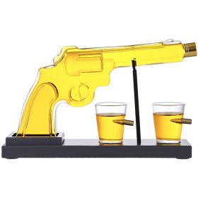 Gifts For Men Dad, 10 Oz Whiskey Gun Decanter Set  2 Bullet Glasses - Unique Birthday Pistol Gift Ideas Daughter Son, Personalized Liquor Dispenser -