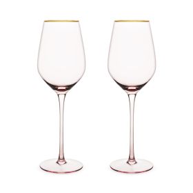 Rose Crystal White Wine Glass Set by Twine