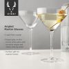 Raye Angled Crystal Martini Glasses Viski