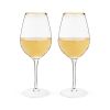 Gilded Stemmed Wine Glass Set by Twine
