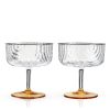 Deco Gatsby Crystal Coupe Glasses ViskiÂ® (Set of 2)