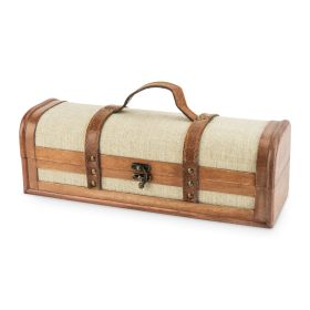 1-Bottle Vintage Striped Trunk Wine Box by TwineÂ®