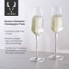 Seneca Crystal Champagne Flutes Viski