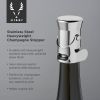 Harrison Heavyweight Champagne Stopper in Silver Viski
