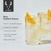 Deco Beau Crystal Highball Glasses Viski