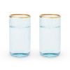 Aqua Bubble Glass Tumbler Set by Twine