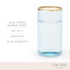 Aqua Bubble Glass Tumbler Set by Twine