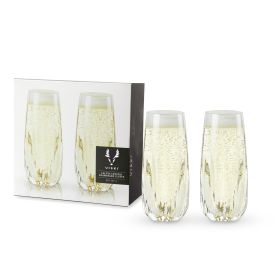 Cactus Crystal Stemless Champagne Flutes by Viski
