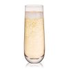 Stemless Champagne Flutes by True Set of 8