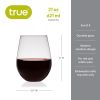 Vino Stemless Red Wine Glass True (Set of 4)